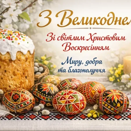 Щиро вітаю вас із величним і світлим святом Воскресіння Христового!